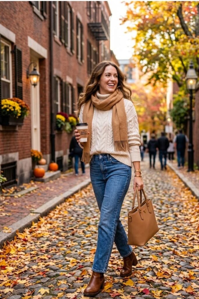 Classic Jeans and Cozy Sweater Outfit