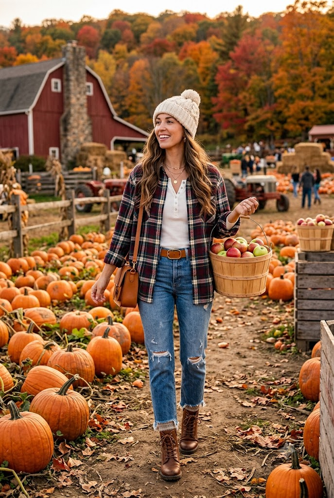 Flannel Shirt and Distressed Jeans Outfit