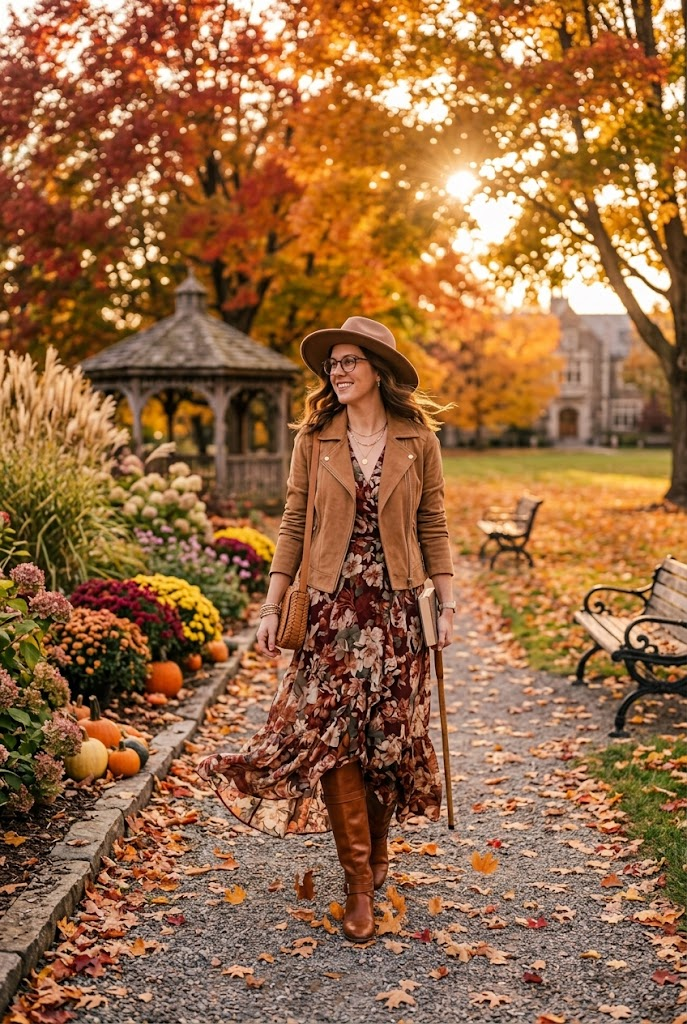 Maxi Dress Styled for Fall
