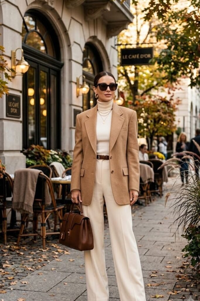 Oversized Blazer with Wide-Leg Trousers