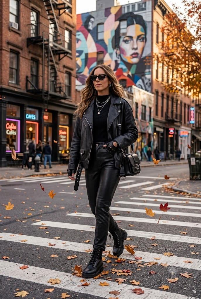 Edgy All-Black Fall Street Style